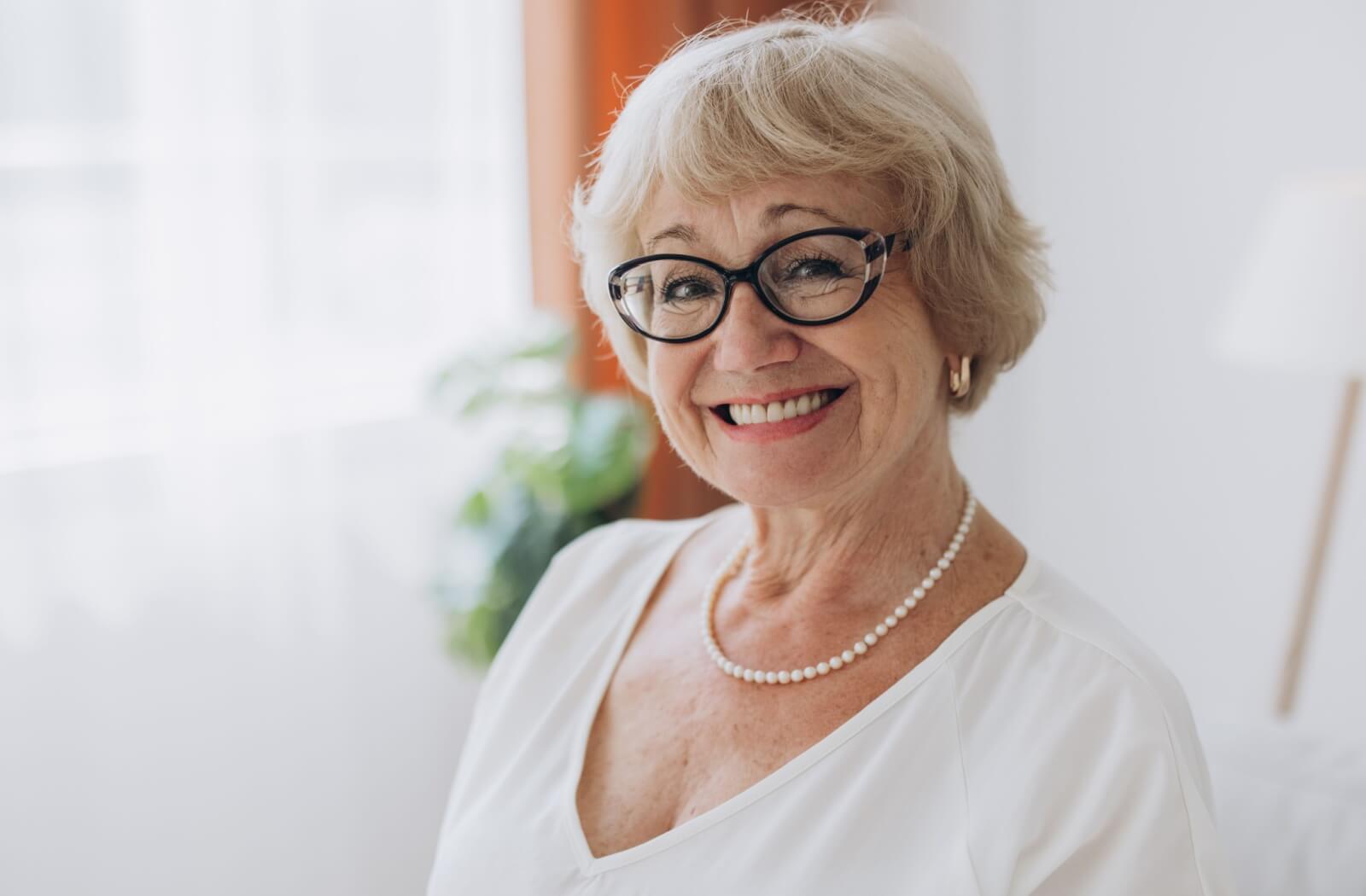 Senior women smiling happy in assisted living home